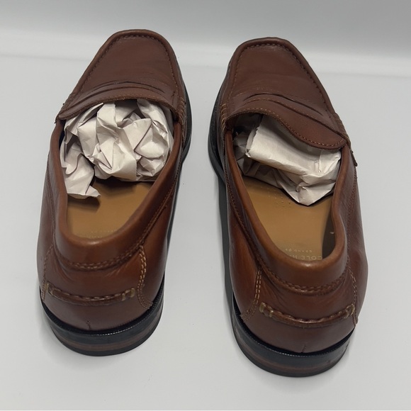 COLE HAAN Men’s Size 9 1/2M Brown Penny slip on  Loafers - Picture 6 of 11